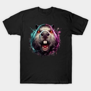 Horror Scary Capybara T-Shirt